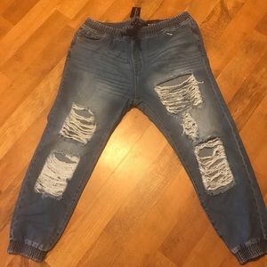Fashion Nova Distressed Blue Jeans